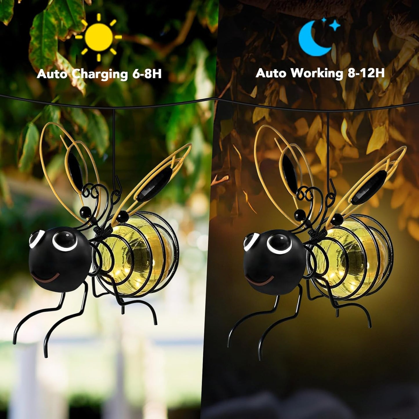 🐝 Charming Solar Bee Light – Illuminate Your Garden with a Magical Glow