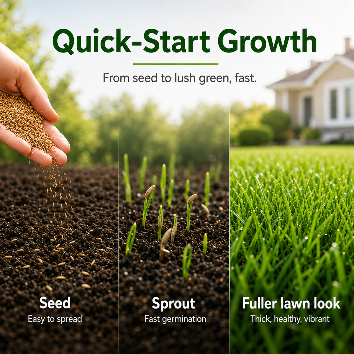 Evergreen dwarf grass seed for four seasons