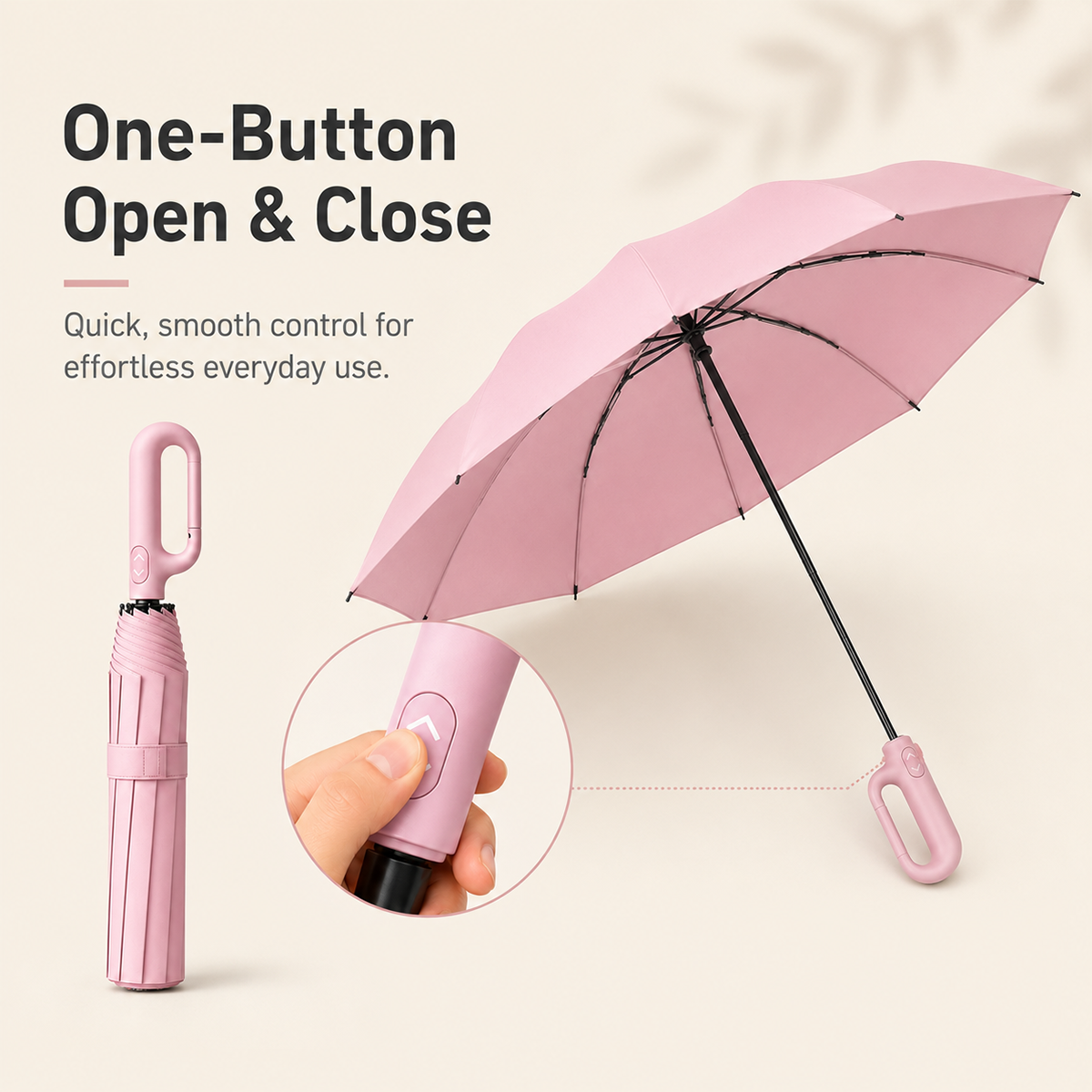 ☔Windproof Auto-Fold Travel Umbrella