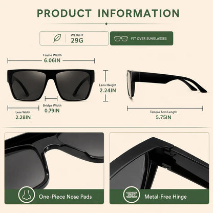 Polarized Oversized Sunglasses – Fits Over Glasses