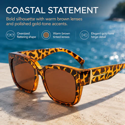 Polarized Oversized Sunglasses – Fits Over Glasses