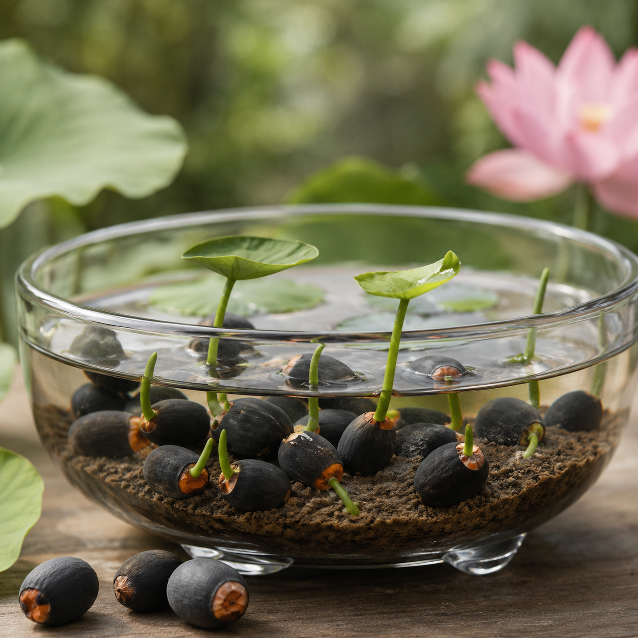 🌸[7 days germination]💐The Sacred Bonsai Bowl Lotus Flower