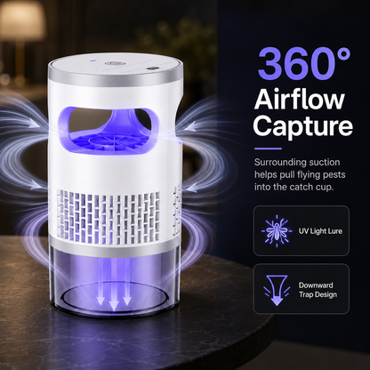 Indoor Fruit Fly & Gnat Trap – Quiet Suction Bug Catcher