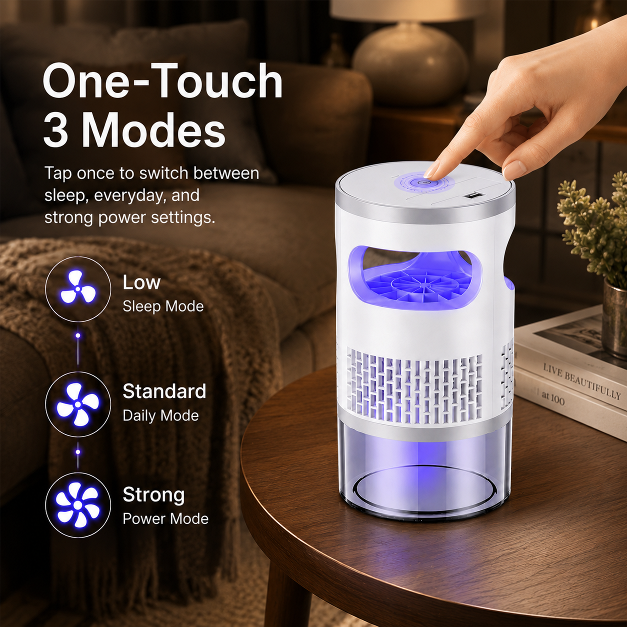 Indoor Fruit Fly & Gnat Trap – Quiet Suction Bug Catcher