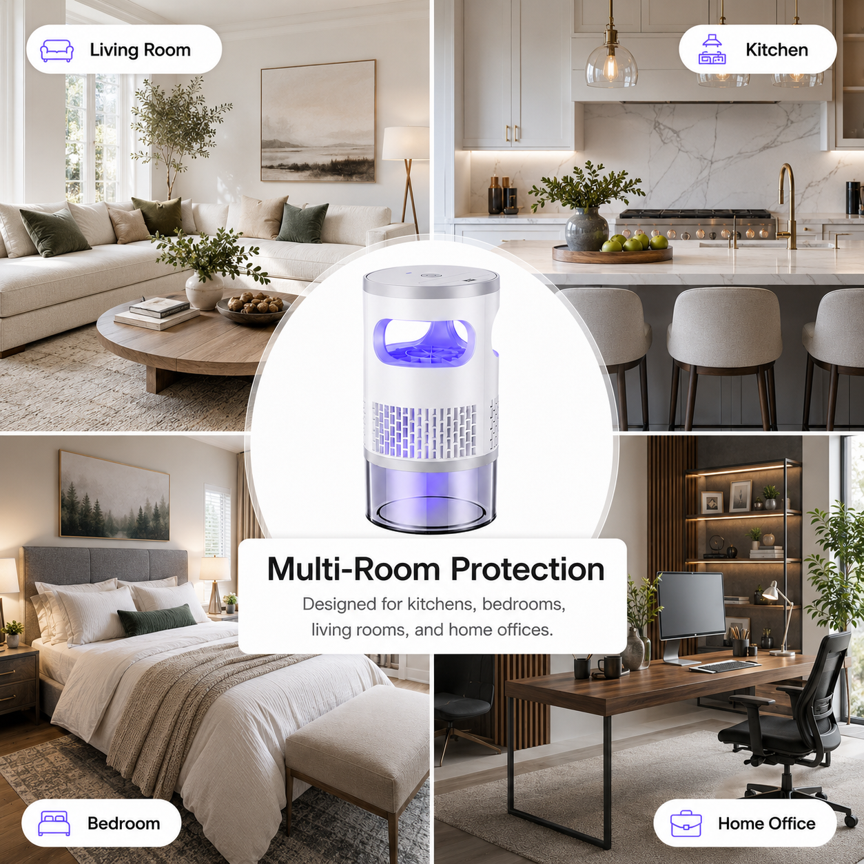 Indoor Fruit Fly & Gnat Trap – Quiet Suction Bug Catcher