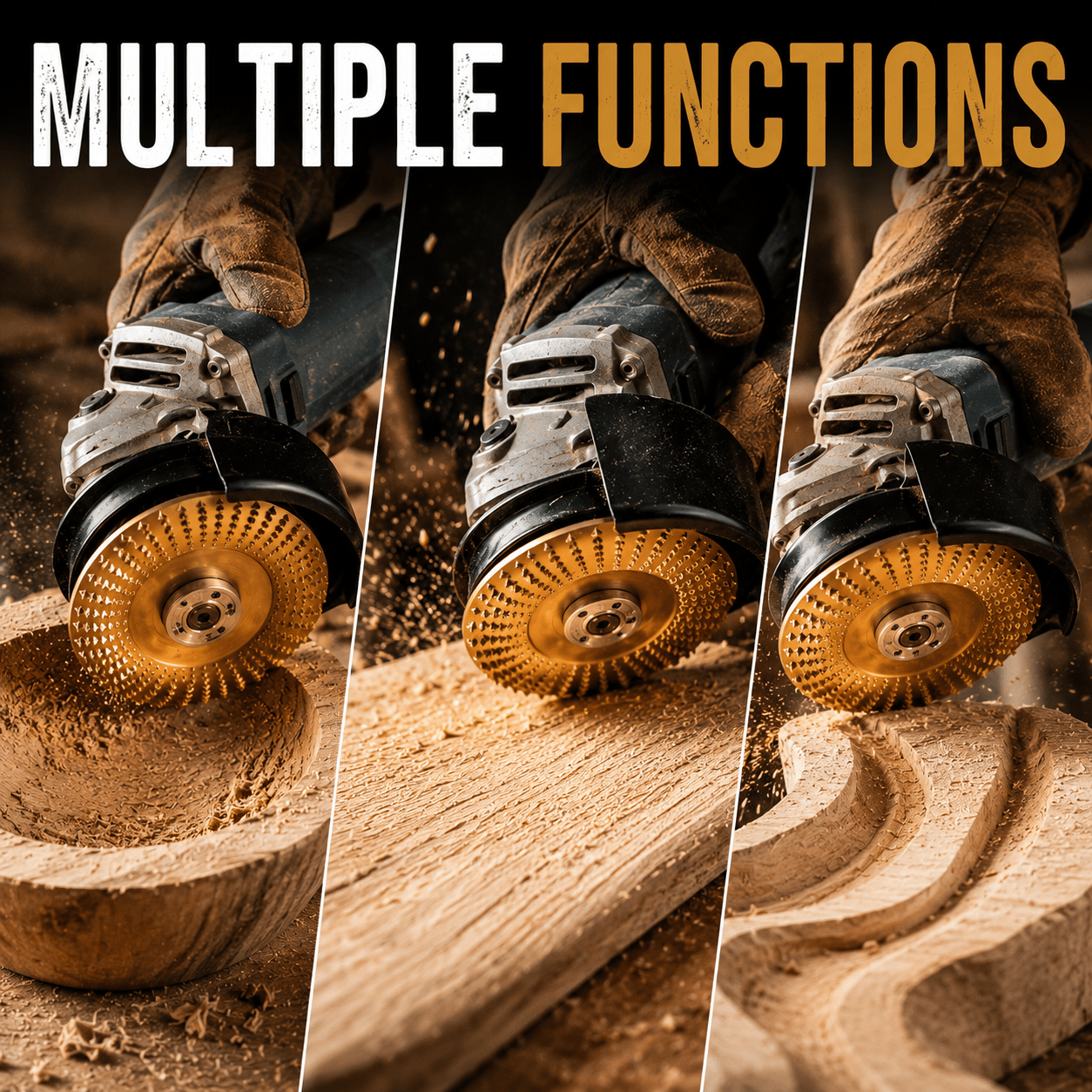 🔥 3PCS 4" Wood Carving Disc Set — The Ultimate Woodworking Game-Changer
