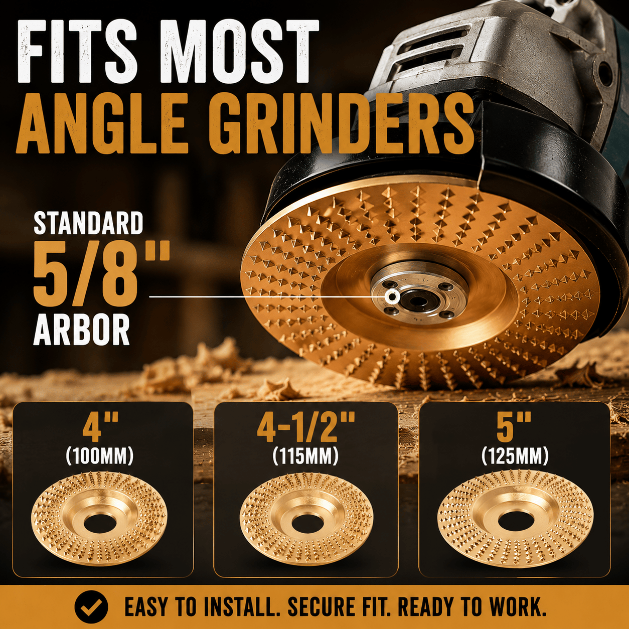 🔥 3PCS 4" Wood Carving Disc Set — The Ultimate Woodworking Game-Changer
