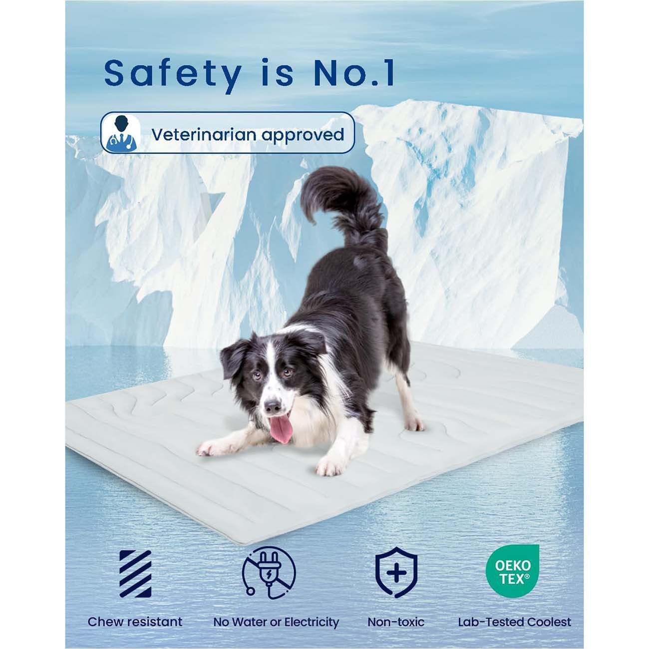 Pet Cooling Pad,Portable, Machine Washable, Durable, Without Gel, Outdoorfun