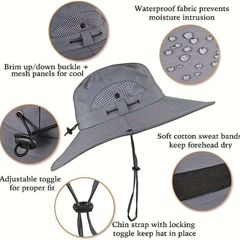 Solar-Powered Outdoor Cooling Fan Hat