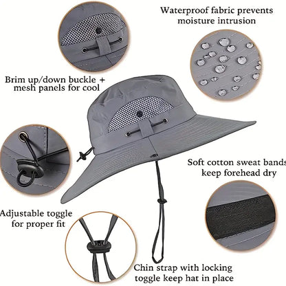 Solar-Powered Outdoor Cooling Fan Hat
