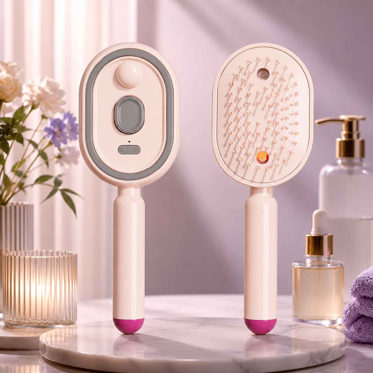 Electric Spray Air Cushion Massage Hair Brush Refresh, Detangle & Revitalize Your Hair