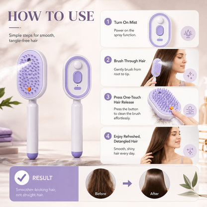 Electric Spray Air Cushion Massage Hair Brush Refresh, Detangle & Revitalize Your Hair