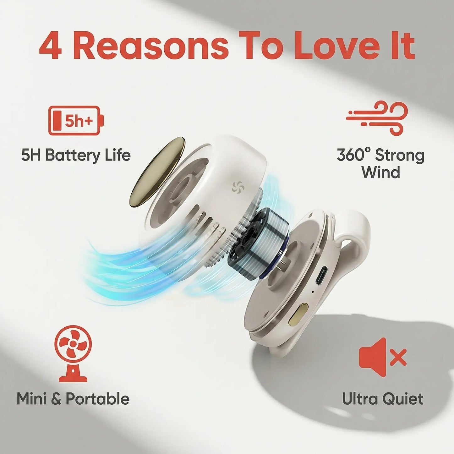 🔥💥Portable Silent Mini Bladeless Electric Fan